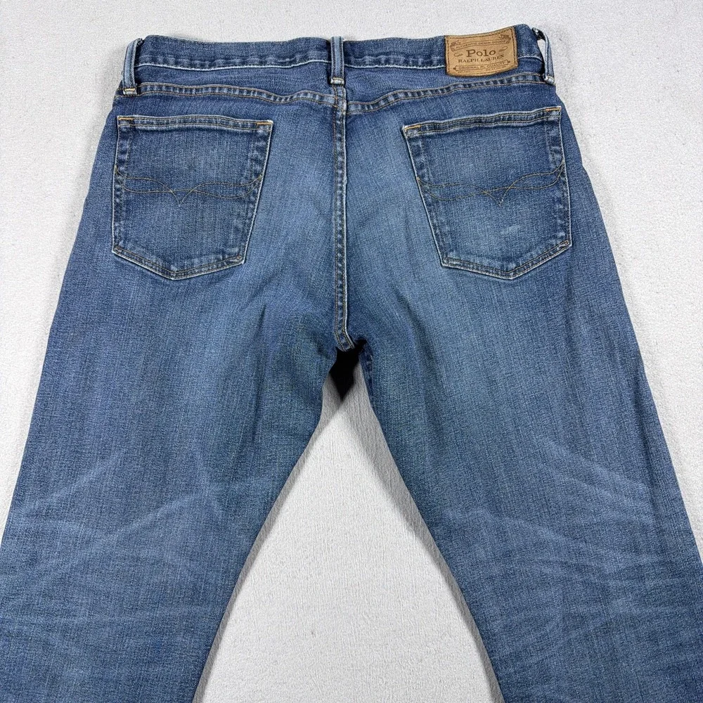 Polo Ralph Lauren Hampton Relaxed Jeans Mens 33x32 Blue Medium Wash Denim Pants